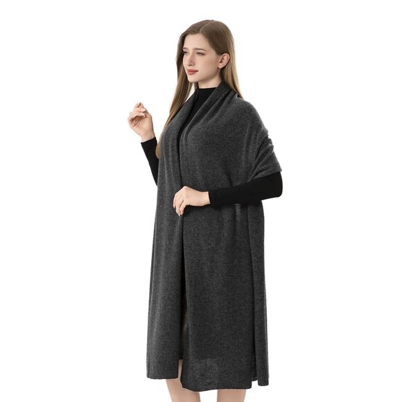 9999 Cashmere Wrap Warm Soft Knitted Scarf Stole For Women Airplane Travel - Picture 2 of 5